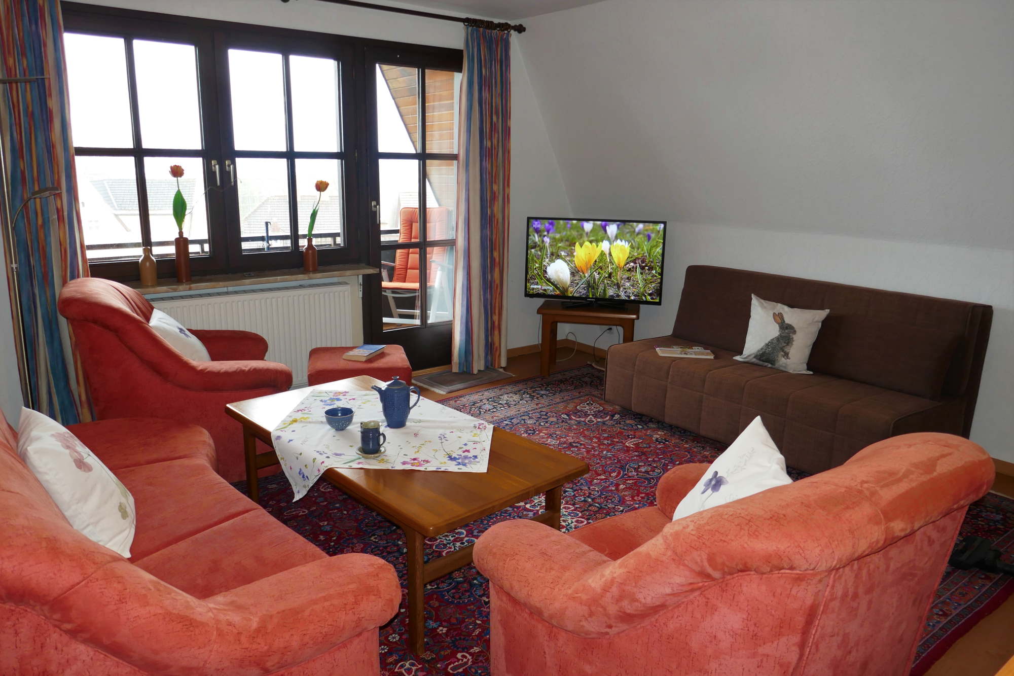Wohnzimmer mit Schlafcouch